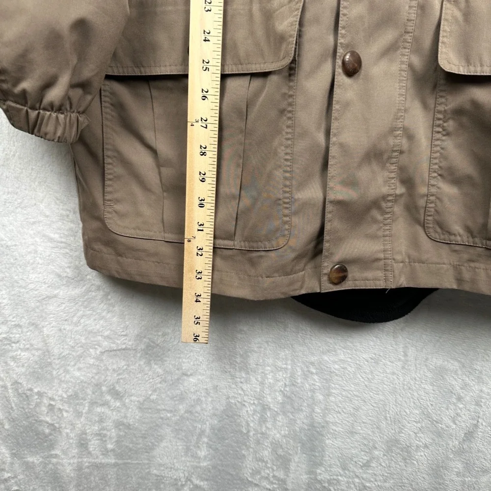VTG L.L.Bean Traveler Jacket Mens M Brown 3-in-1 Fleece Long Lined Hooded Parka